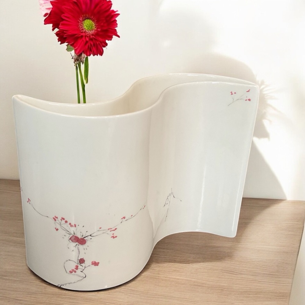 Vintage Barbara Baatz Vase Signed Original Hand Painted Design